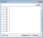 arduino serial console tempeture sample with average